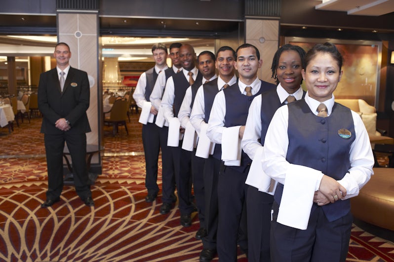 Dining room staff on Royal Caribbean's Allure of the Seas (Photo: Royal Caribbean International)