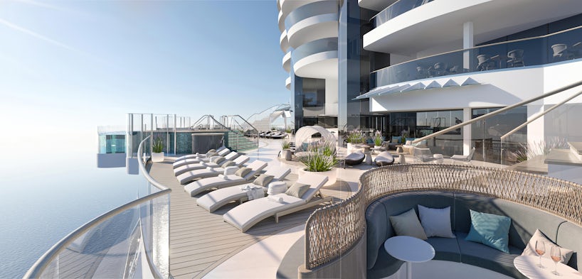 A render of the new aft space onboard Sun Princess, the Wake Club (Princess Cruises)