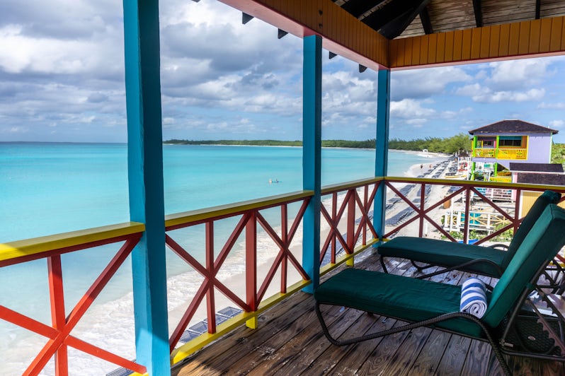 The second-floor balcony of Villa C at Half Moon Cay (Photo: Aaron Saunders)