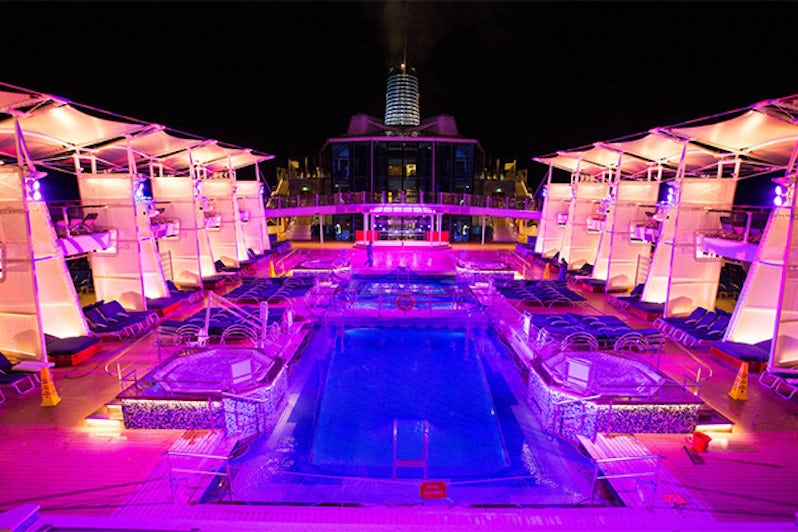 The pool deck on Celebrity Solstice