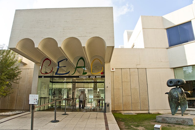 Front exterior of the Fundacio Joan Miro museum