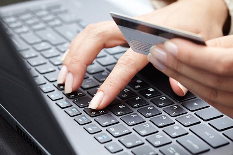 online shopper with a credit card