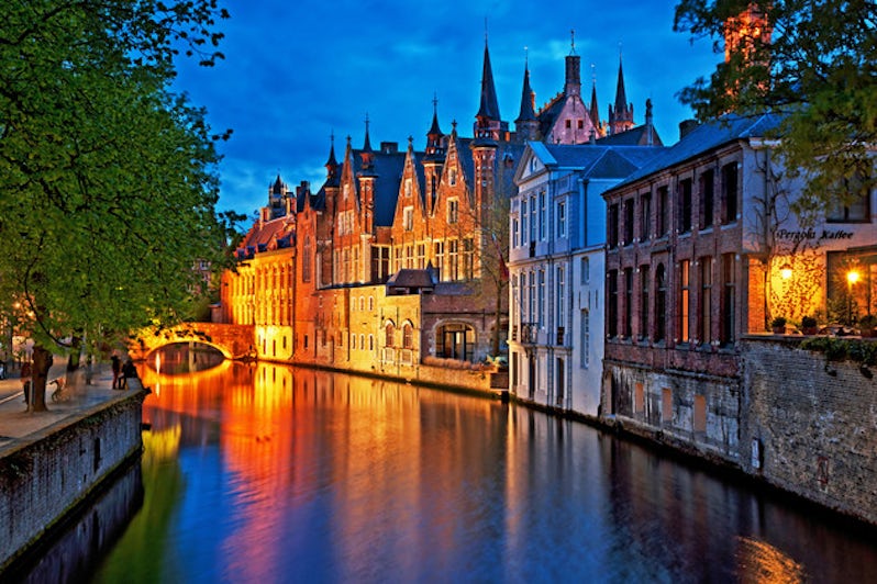 Historic buildings in Bruges, Belgium