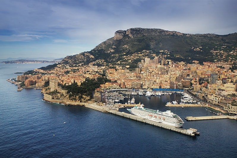 Crystal Symphony aerial in Monte Carlo
