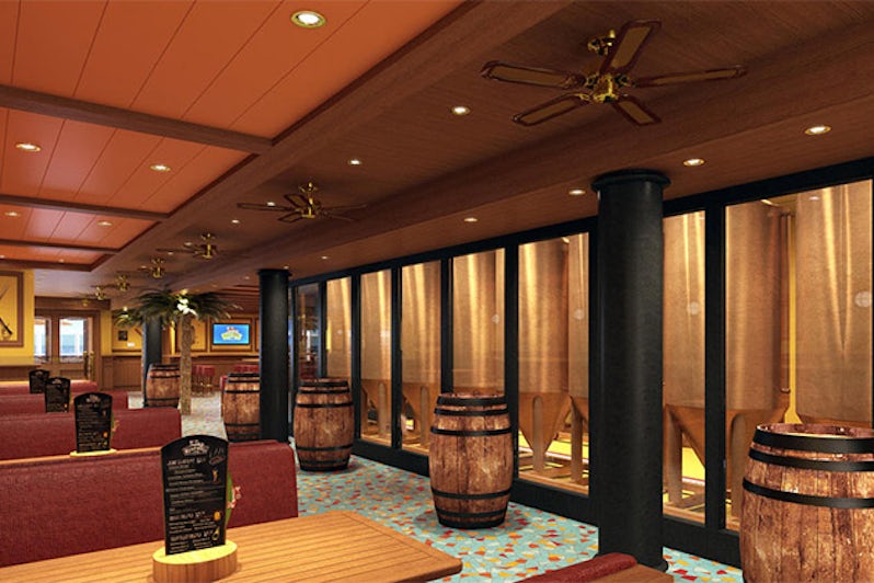 Rendering of the copper vats in Carnival Vista's RedFrog Pub & Brewery