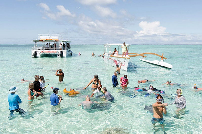 Windstar passengers snorkeling in Bora Bora