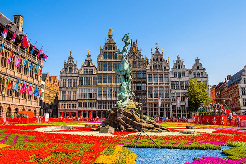 ANTEWERP, BELGIUM - JUN 5, 2015: City Hall on the main square in Antwerp, Belgium. Antwerp is the capital of Antwerp province and the most populous city in Belgium