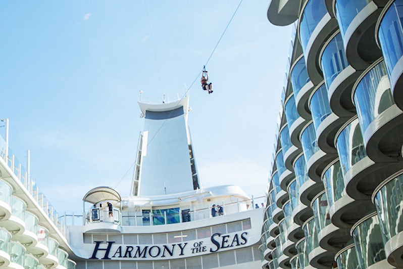 Ziplining on Harmony of the Seas