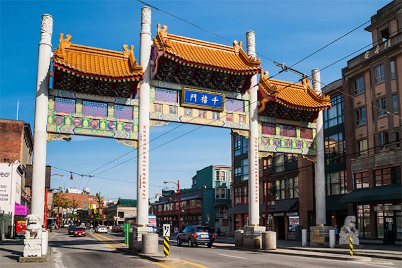 Millennium Gate on Pender Street in Chinatown in Vancouver
