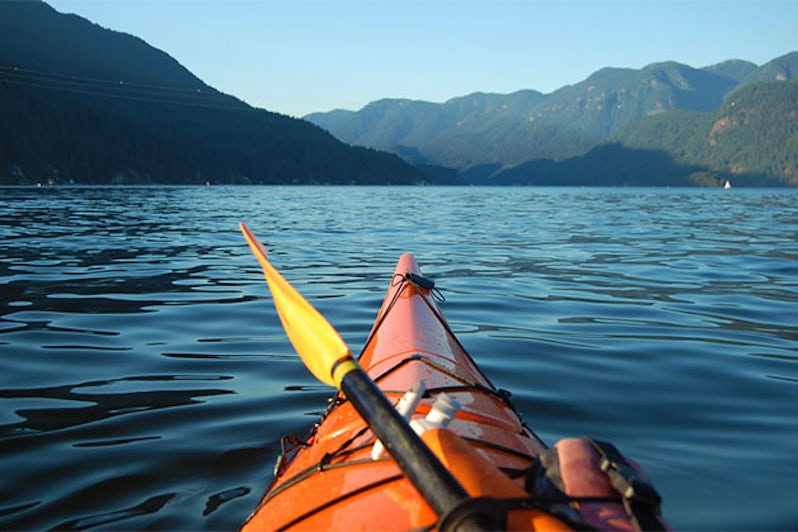 View of Indian Arm from a kayaker's perspective