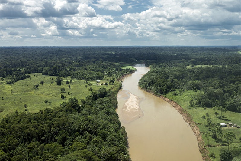 The Amazon River aerial shot
