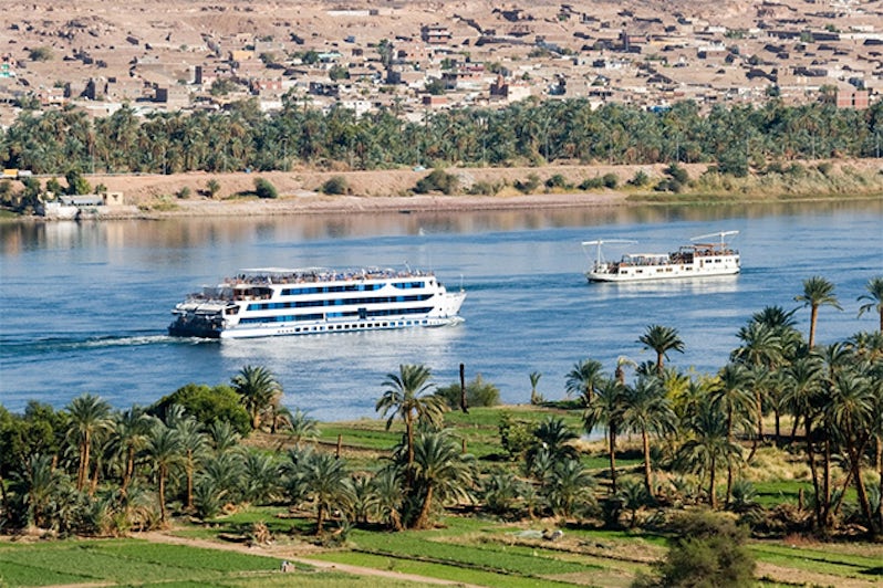Cruise ship on the Nile River