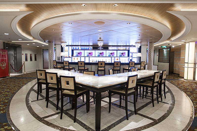 Shot of the seating area at World Class Bar on Celebrity Equinox