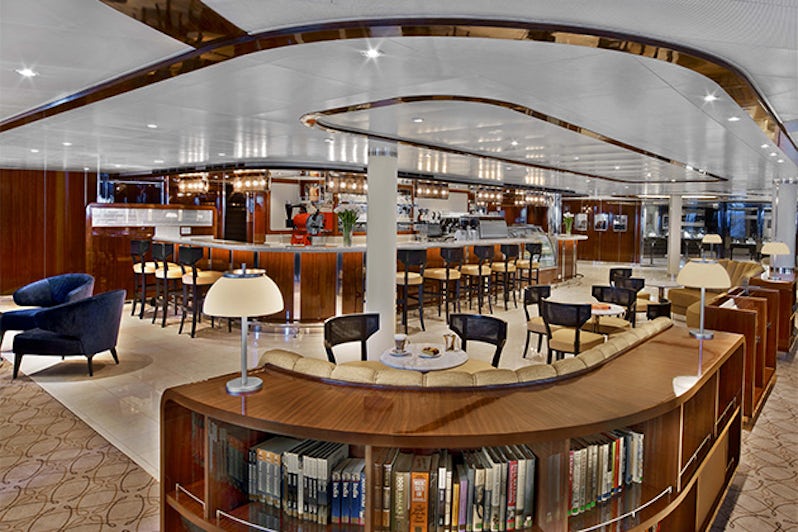 Rendering of the Seabourn Square cafe and seating area on Seabourn Encore