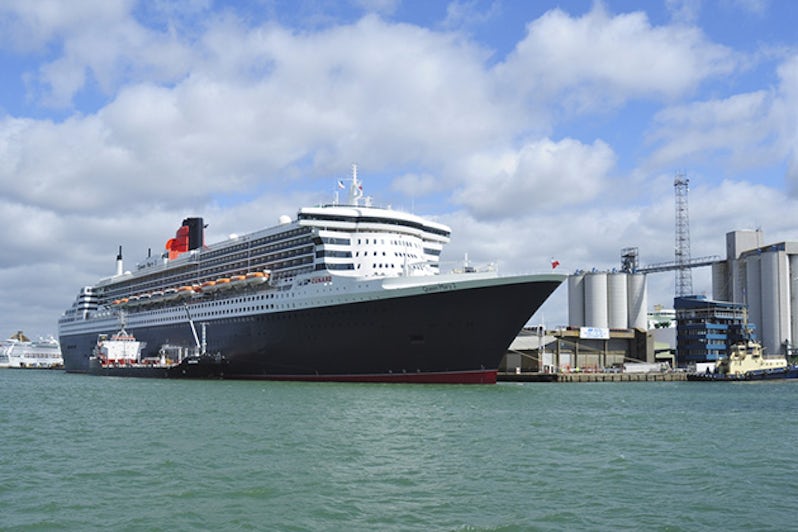Queen Mary 2 docked at Southampton