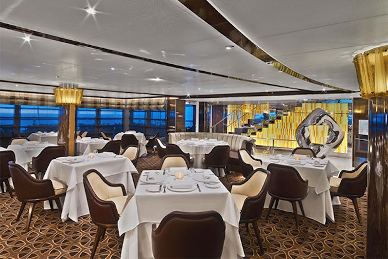 The Grill seating area on Seabourn Encore