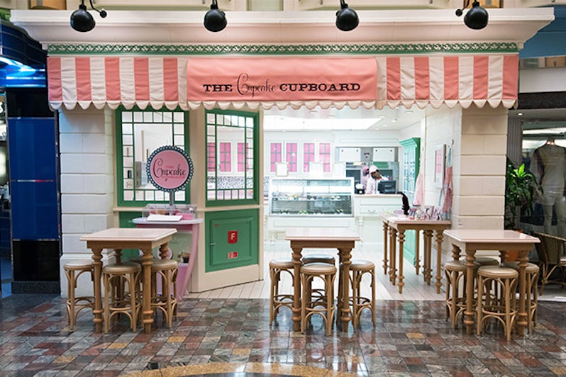 The Cupcake Cupboard shop exterior on Freedom of the Seas