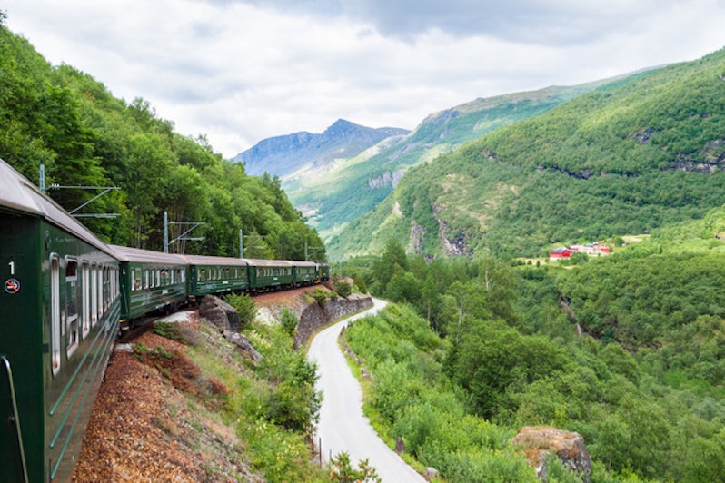 Flamsbana - the famous railway from Myrdal to Flam, Norway
