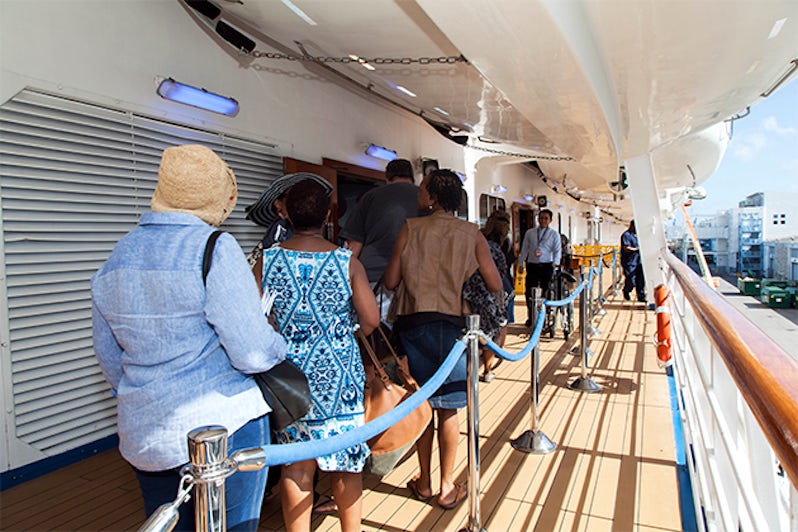 Passengers boarding Carnival Splendor