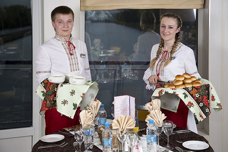 Traditional Slavic dinner served on Rostropovich