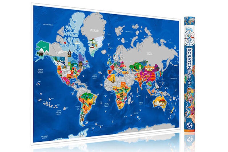 Scratch-Off World Map Poster