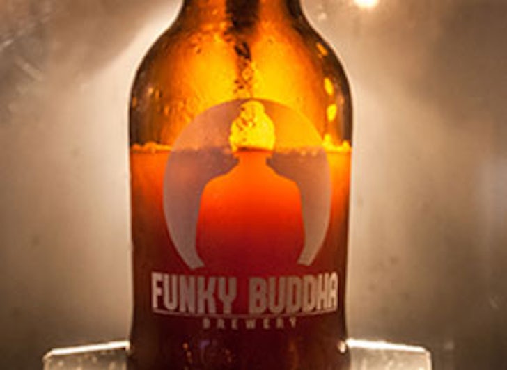 bottle of funky Buddha beer