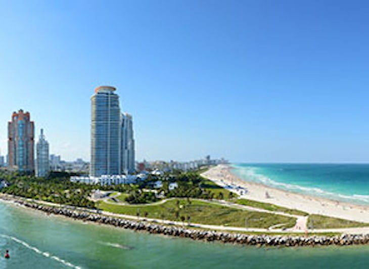aerial view of Miami beach