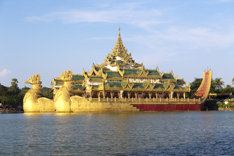The Floating Barge, Karaweik Hall, Yangon, Burma