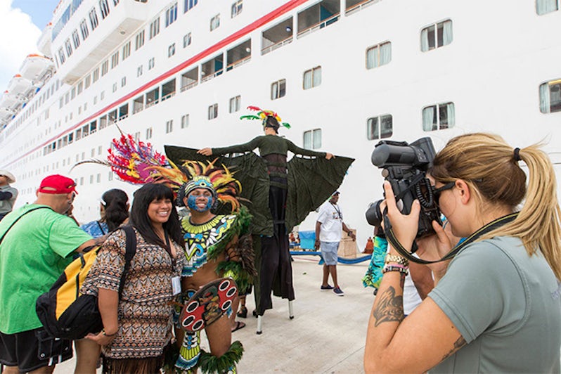 cruise passengers docked in Cozumel