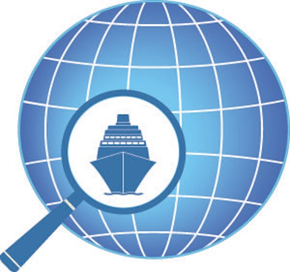 cruise ship world globe magnifying glass