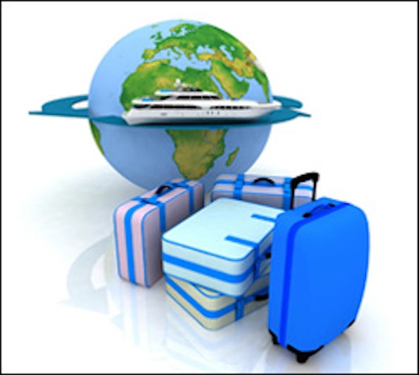 world cruise ship globe luggage bags