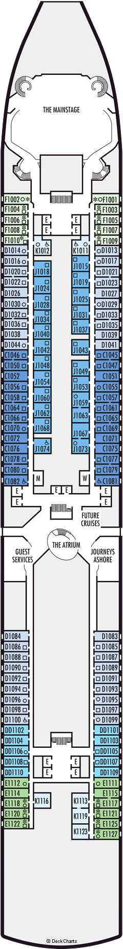 Holland America Zuiderdam Deck Plans: Ship Layout, Staterooms & Map ...