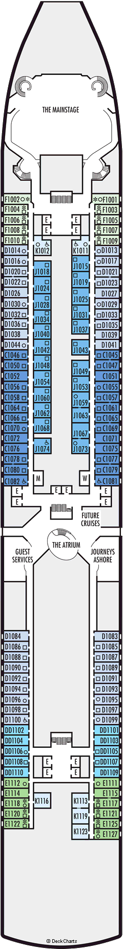 Holland America Noordam Deck Plans: Ship Layout, Staterooms & Map ...