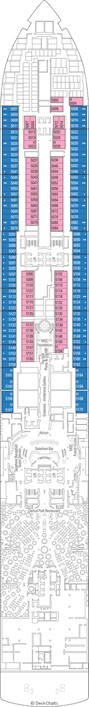msc cruise ship layout