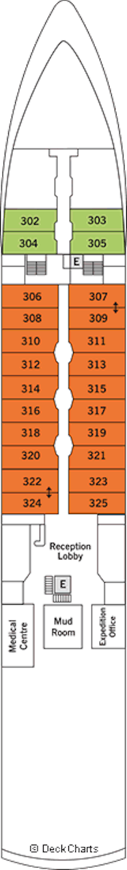 Silversea Silver Explorer Deck Plans: Ship Layout, Staterooms & Map