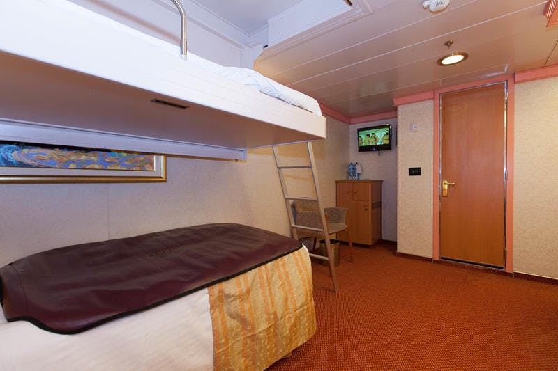 Interior Cabin with Bunk Beds on Carnival Splendor Cruise Ship Cruise