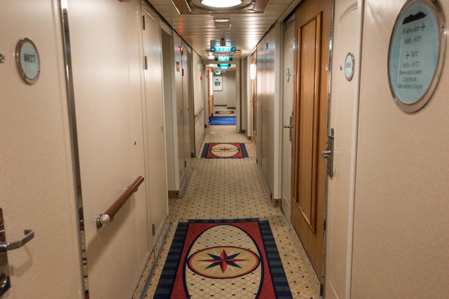 Hallways on Brilliance of the Seas