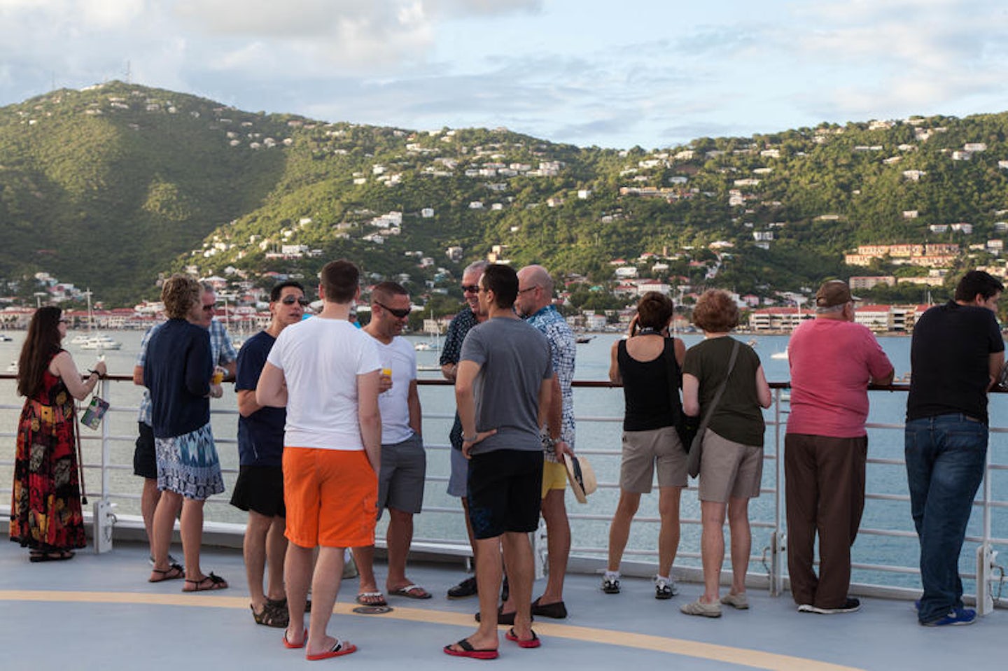 Sail Away Cocktail with Officers at Helipad at St. Thomas Port