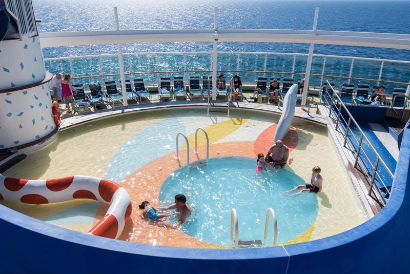 Adventure Beach Pool & Waterslide on Royal Caribbean Serenade of the Seas