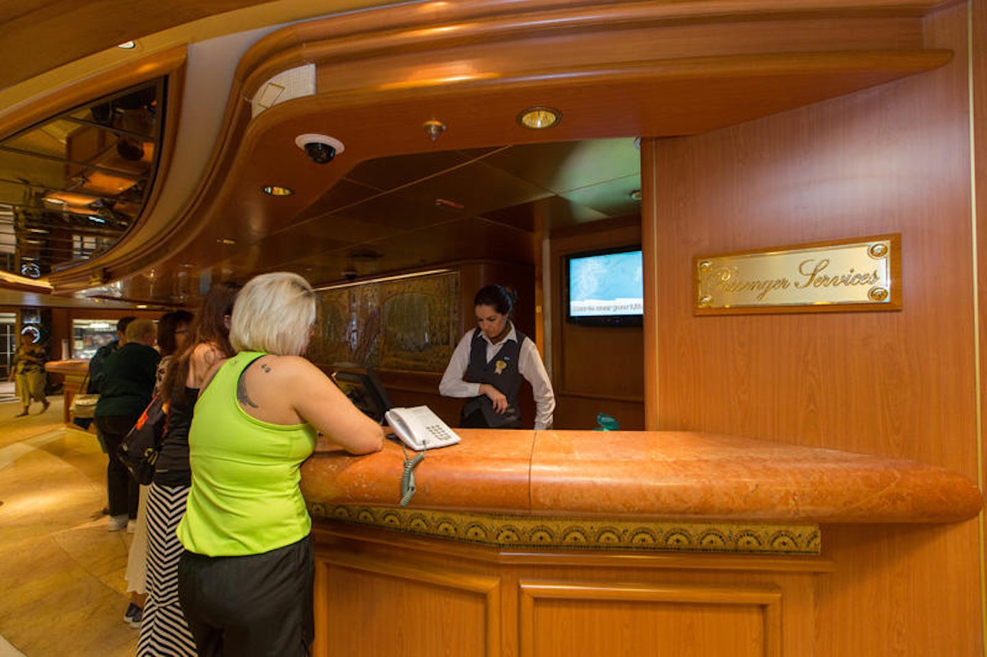 Passenger Services Desk on Caribbean Princess