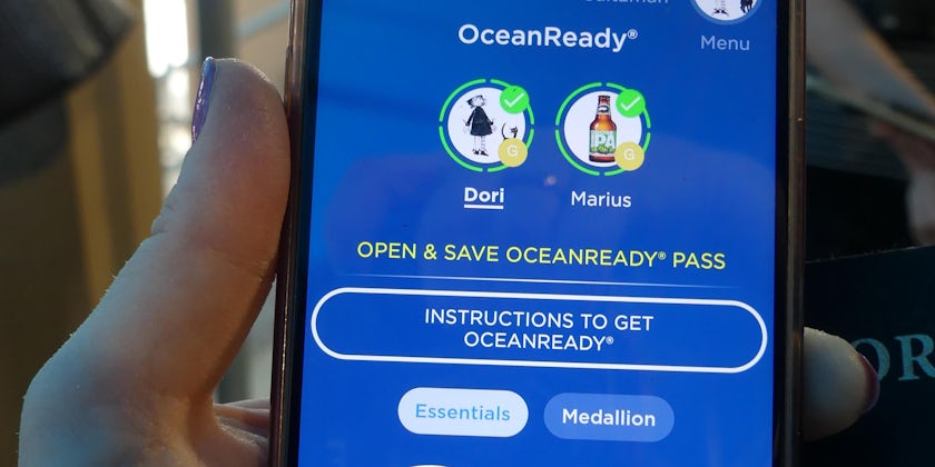 One of the OceanMedallion phone apps (Photo: Dori Saltzman/Cruise Critic)