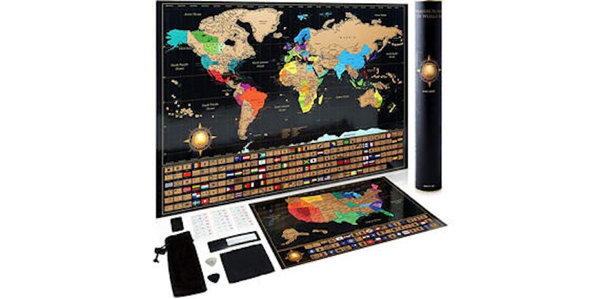 Scratch-Off Travel Map Poster Set (Photo: Amazon)