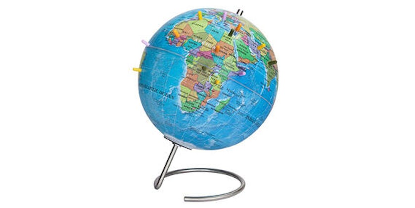 World Globe With Magnetic Pins (Photo: Amazon)