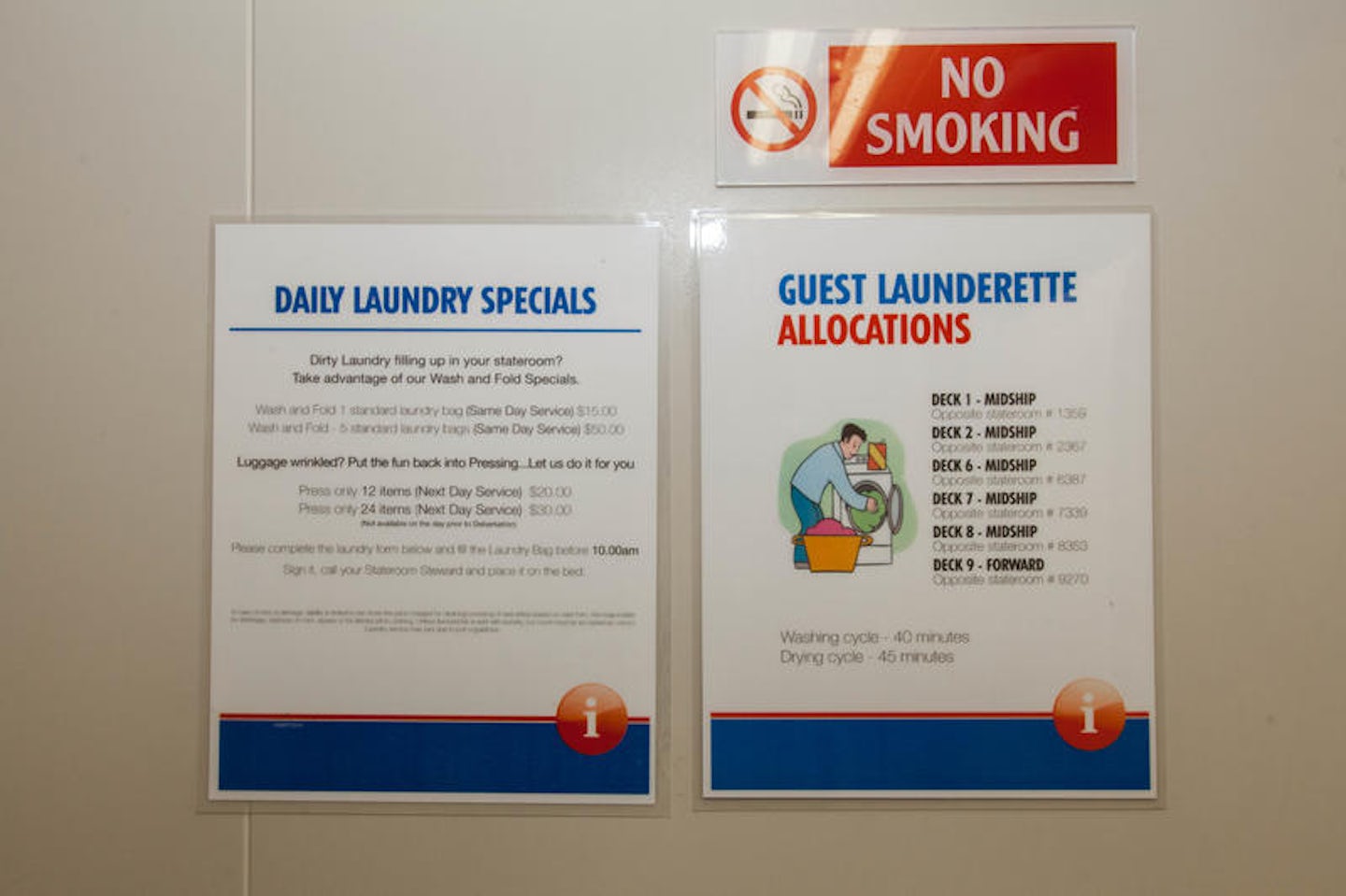 Launderettes on Carnival Conquest