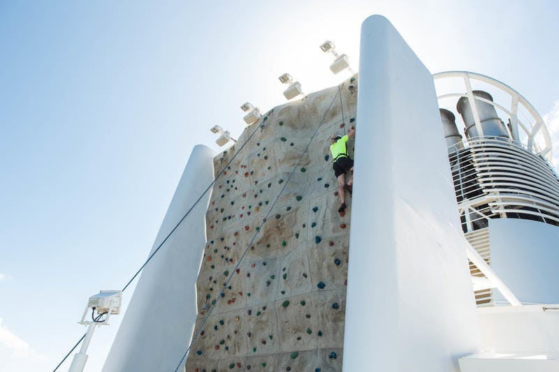 Rock Climbing Wall on Royal Caribbean Vision of the Seas Cruise Ship