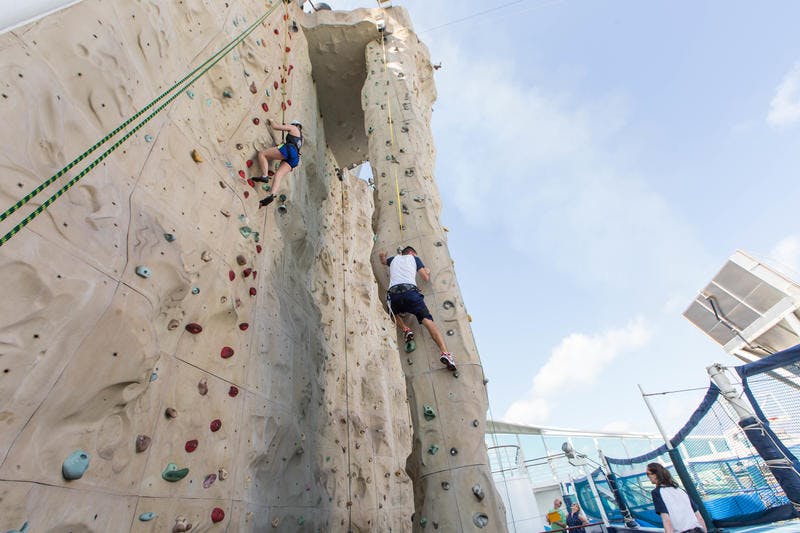 Rock Climbing Wall on Royal Caribbean Liberty of the Seas Ship Cruise