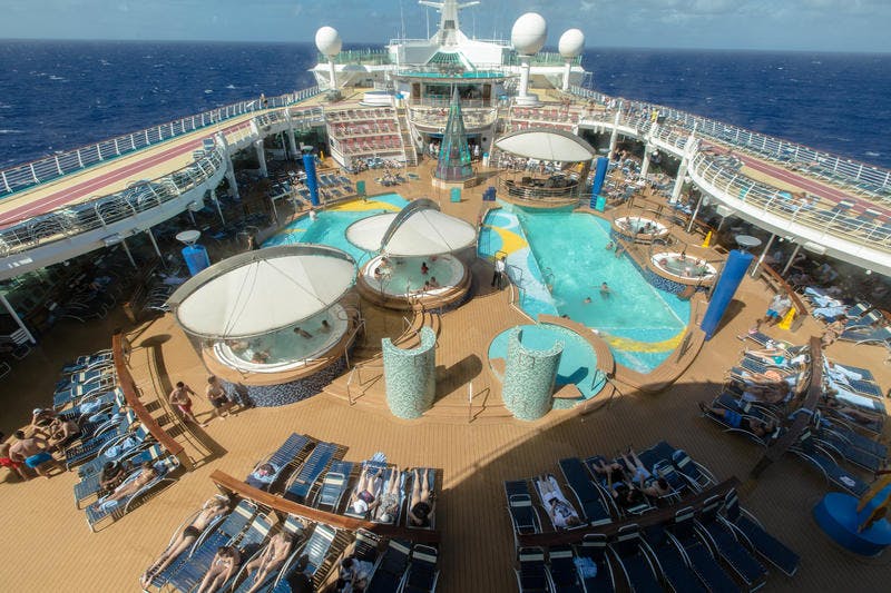 Pool Deck on Royal Caribbean Voyager of the Seas Cruise Ship Cruise