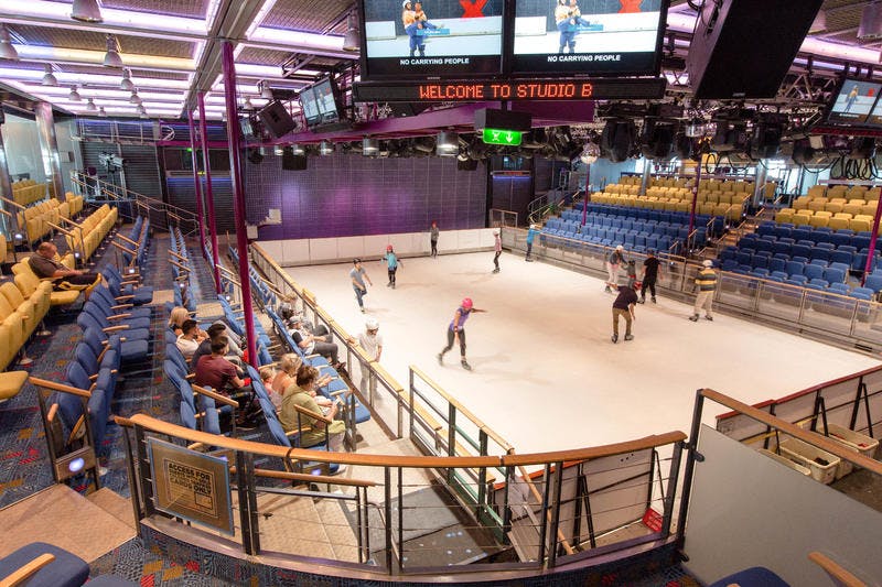 Studio B Ice Rink On Royal Caribbean Voyager Of The Seas Cruise Ship ...