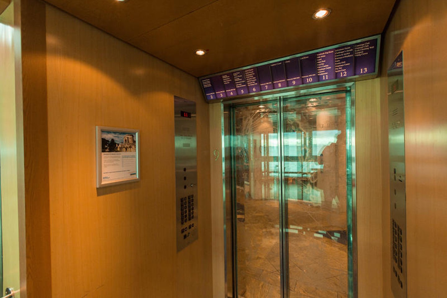 Elevators on Radiance of the Seas
