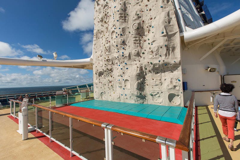 Rock Climbing Wall on Royal Caribbean Radiance of the Seas Ship